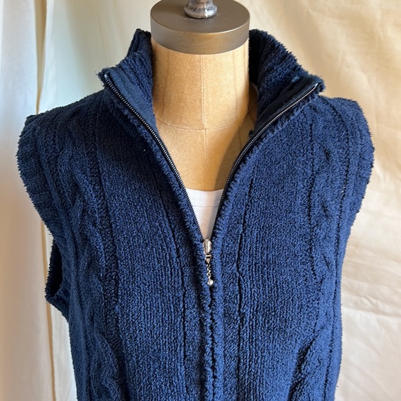 EUC Christopher &  Banks blue sweater vest size Medium - Picture 2 of 13